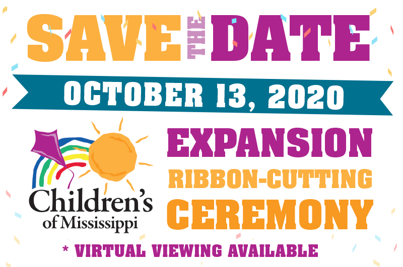 Save the Date Art for new Children's  of Mississippi Tower